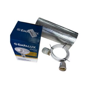 Kit Estufa 220V – Lâmpada Infravermelha + Soquete + Manta 5m