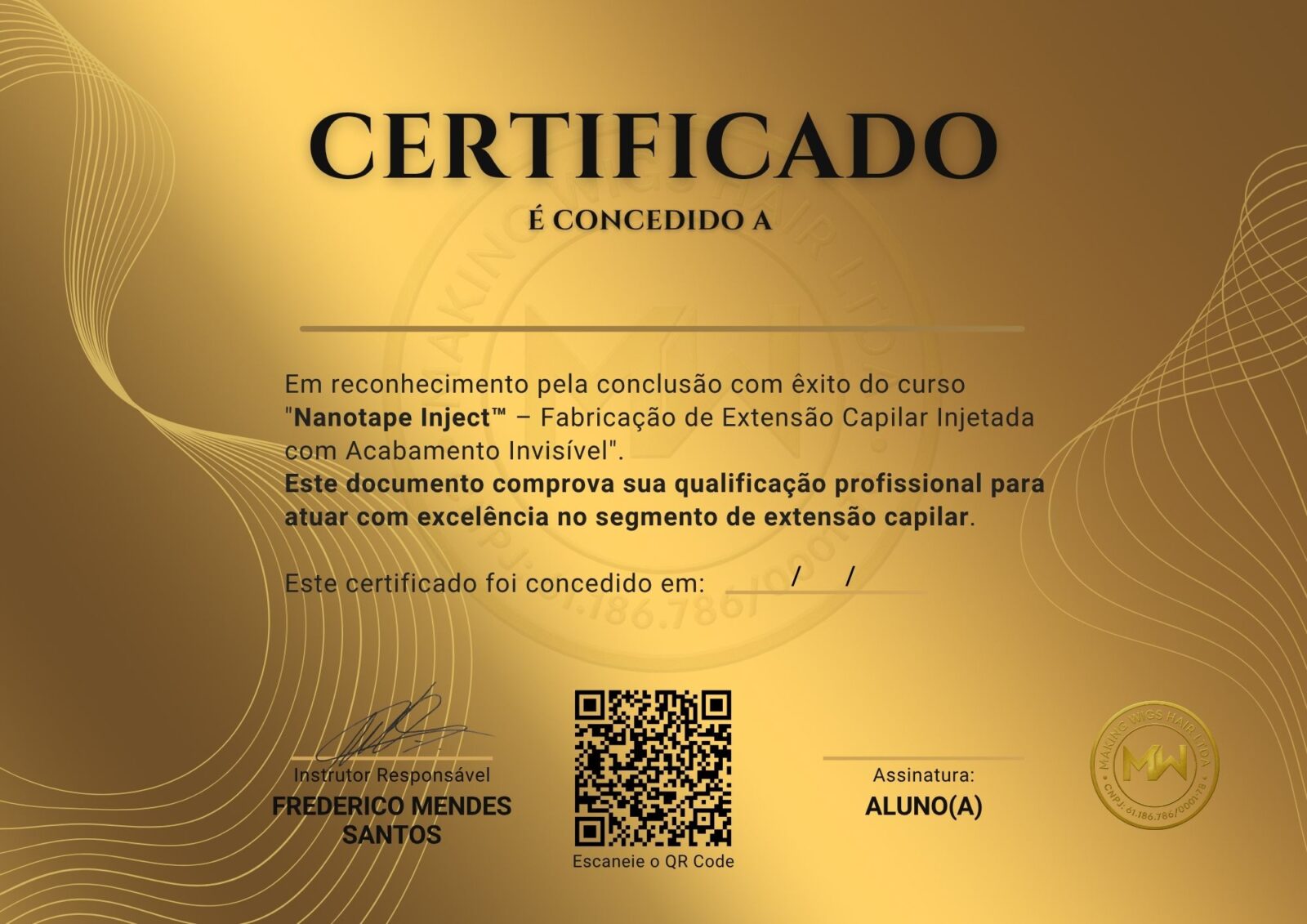 Certificado Making Wigs Hair